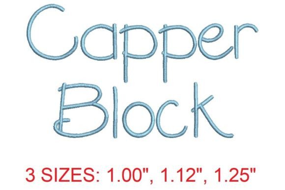 Capper Block Font: A Fresh Pick for Personalized Embroidery