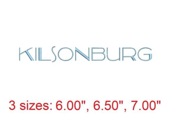 Kilsonburg Embroidery Font for Boutique Apparel