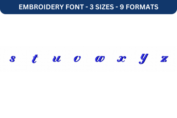 Mademoiselle K Font Lower S to Z: A Stylish Addition for Etsy Embroidery Sellers