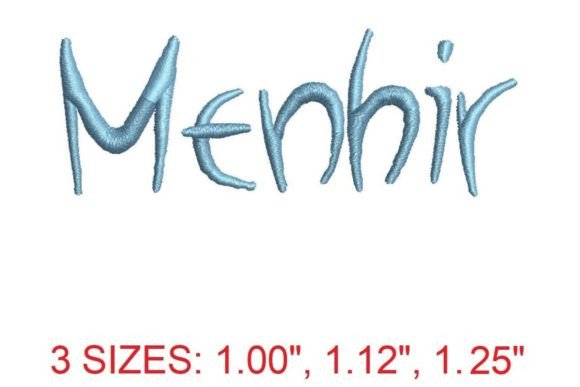 Menhir Embroidery Font: A Bold Choice for Etsy Sellers