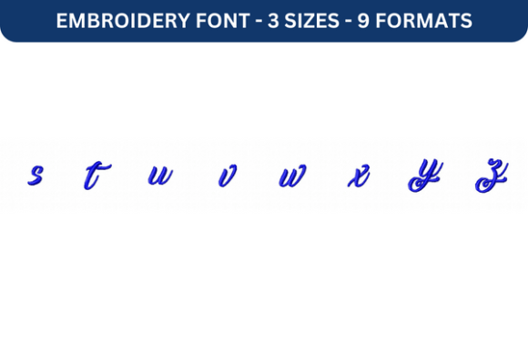Midnight Bangkok Font Lower S to Z Review for Real Embroidery Projects