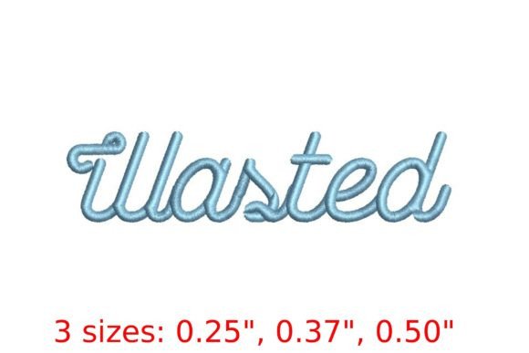 Wasted Embroidery Font: Edgy Charm for Seasonal Goods
